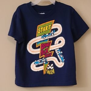 Navy Grand Prix short sleeved tee shirt
